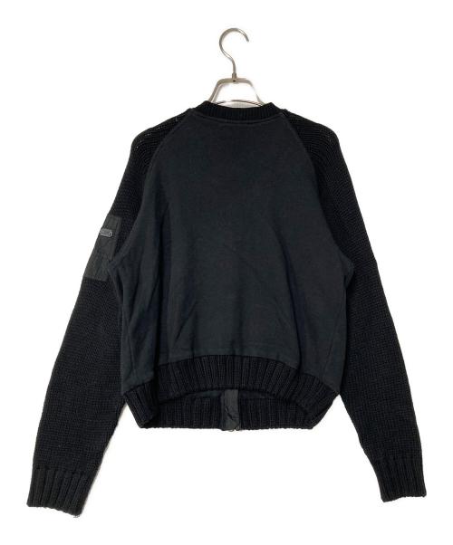 DIESEL（ディーゼル）DIESEL (ディーゼル) ニット切替ブルゾン ブラック サイズ:XSの古着・服飾アイテム