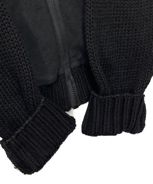 DIESEL（ディーゼル）DIESEL (ディーゼル) ニット切替ブルゾン ブラック サイズ:XSの古着・服飾アイテム