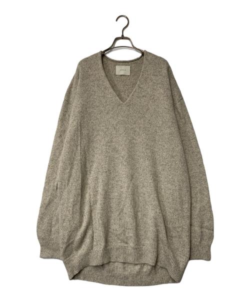 ARGUE（アーギュ）ARGUE (アーギュ) Vネックニット ベージュ サイズ:FREEの古着・服飾アイテム