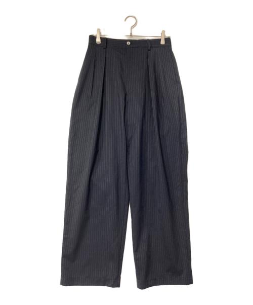NEAT（ニート）NEAT (ニート) ストライプツータックパンツ ネイビー サイズ:Sの古着・服飾アイテム