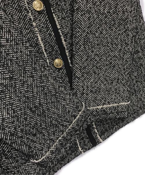 BARNYARDSTORM（バンヤードストーム）BARNYARDSTORM (バンヤードストーム) ヘリンボーン中綿ジャケット ブラックの古着・服飾アイテム