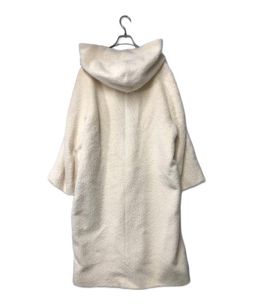 INTREND MAX MARA STUDIO（イントレンド マックスマーラ ストゥディオ）INTREND MAX MARA STUDIO (イントレンド マックスマーラ ストゥディオ) アルパカウールフーデットコート アイボリー サイズ:44の古着・服飾アイテム