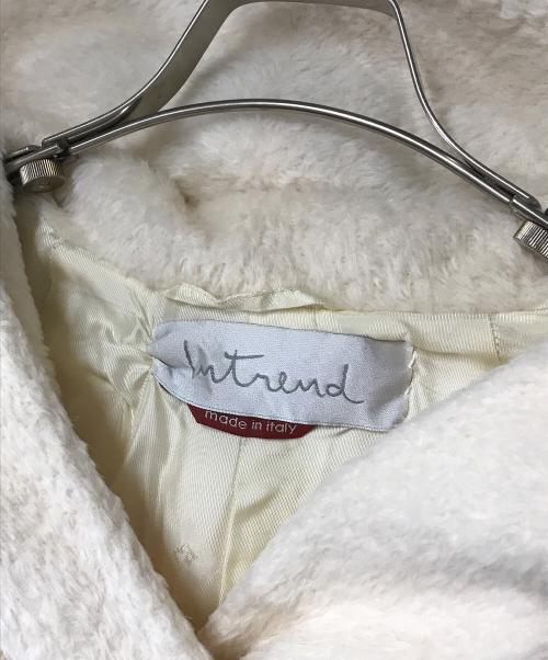 INTREND MAX MARA STUDIO（イントレンド マックスマーラ ストゥディオ）INTREND MAX MARA STUDIO (イントレンド マックスマーラ ストゥディオ) アルパカウールフーデットコート アイボリー サイズ:44の古着・服飾アイテム