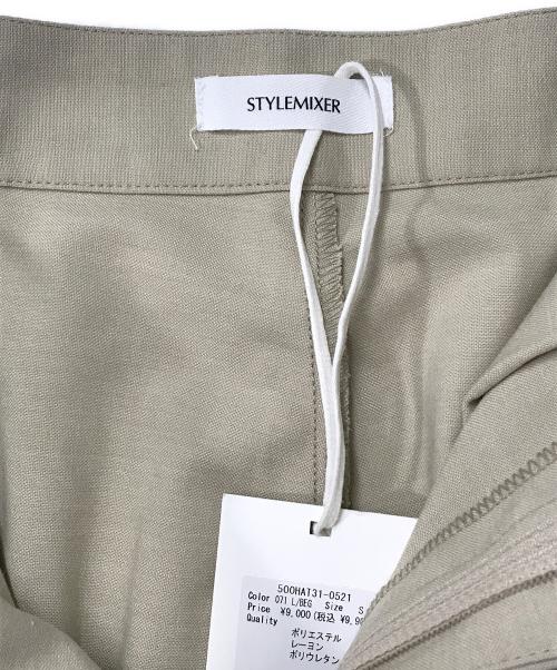 STYLE MIXER（スタイルミキサー）STYLE MIXER (スタイルミキサー) ウエストデザインサイドラップパンツ 500HAT31-0521 ベージュ サイズ:Sの古着・服飾アイテム