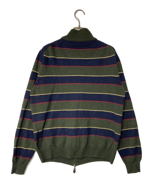BROOKS BROTHERS（ブルックスブラザーズ）BROOKS BROTHERS (ブルックスブラザーズ) ボーダーニットジャケット グリーン サイズ:Ｍの古着・服飾アイテム