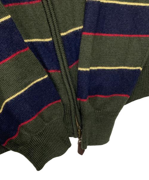 BROOKS BROTHERS（ブルックスブラザーズ）BROOKS BROTHERS (ブルックスブラザーズ) ボーダーニットジャケット グリーン サイズ:Ｍの古着・服飾アイテム