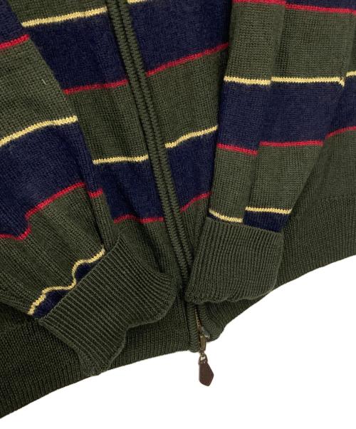 BROOKS BROTHERS（ブルックスブラザーズ）BROOKS BROTHERS (ブルックスブラザーズ) ボーダーニットジャケット グリーン サイズ:Ｍの古着・服飾アイテム