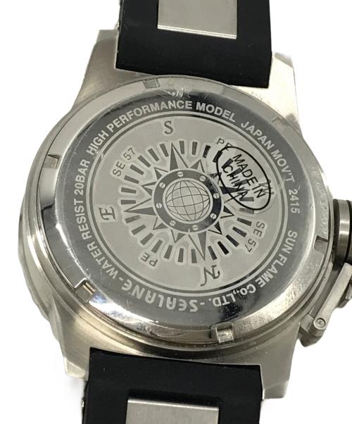 SEALANE（シーレーン）SEALANE (シーレーン) 腕時計 クォーツ ラバーベルト 2415 ブラックの古着・服飾アイテム