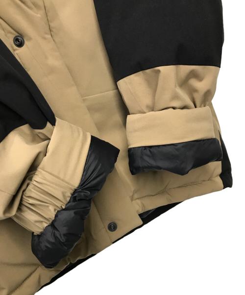 FIRST DOWN（ファーストダウン）FIRST DOWN (ファーストダウン) フーデットダウンジャケット 233-3515 ベージュ×ブラック サイズ:SMALLの古着・服飾アイテム