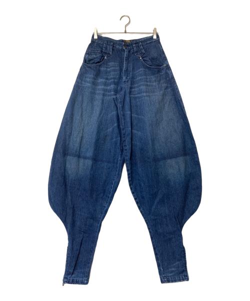 DIESEL Black Gold（ディーゼル ブラック ゴールド）DIESEL Black Gold (ディーゼル ブラック ゴールド) 変形 ワイドデニムパンツ インディゴ サイズ:66cm (W26)の古着・服飾アイテム