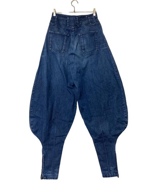 DIESEL Black Gold（ディーゼル ブラック ゴールド）DIESEL Black Gold (ディーゼル ブラック ゴールド) 変形 ワイドデニムパンツ インディゴ サイズ:66cm (W26)の古着・服飾アイテム