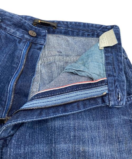 DIESEL Black Gold（ディーゼル ブラック ゴールド）DIESEL Black Gold (ディーゼル ブラック ゴールド) 変形 ワイドデニムパンツ インディゴ サイズ:66cm (W26)の古着・服飾アイテム