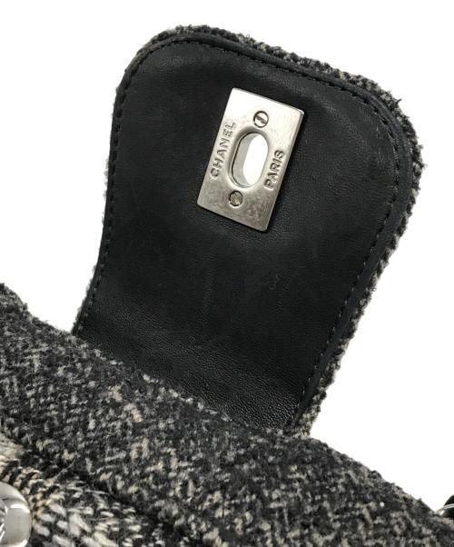 CHANEL（シャネル）CHANEL (シャネル) ツイード ココマーク ハンドバッグ グレー×ブラウン×ブラックの古着・服飾アイテム