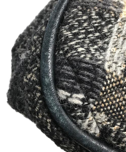 CHANEL（シャネル）CHANEL (シャネル) ツイード ココマーク ハンドバッグ グレー×ブラウン×ブラックの古着・服飾アイテム