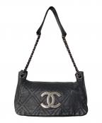 CHANELシャネル）の古着「ダイヤステッチ チェーンワンショルダーバッグ  A32452 」｜ブラック