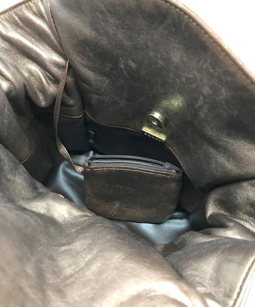 BALLY（バリー）BALLY (バリー) イントレチャート巾着ショルダーバッグ ブラウンの古着・服飾アイテム