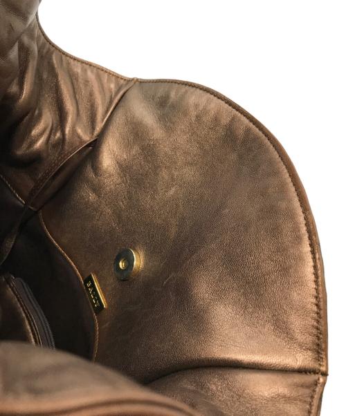 BALLY（バリー）BALLY (バリー) イントレチャート巾着ショルダーバッグ ブラウンの古着・服飾アイテム