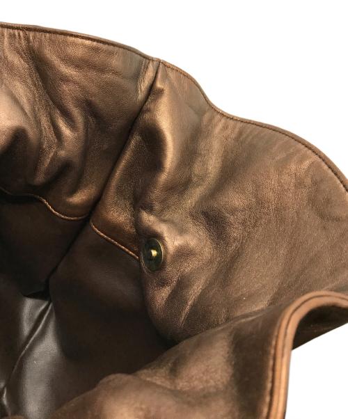 BALLY（バリー）BALLY (バリー) イントレチャート巾着ショルダーバッグ ブラウンの古着・服飾アイテム