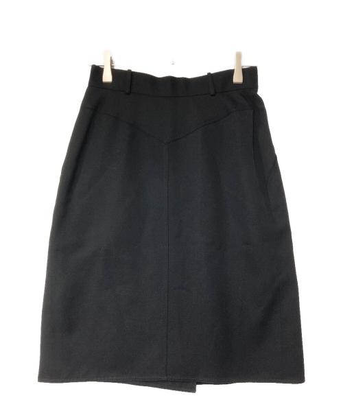 CHANEL（シャネル）CHANEL (シャネル) 金釦 ウールスカート ブラック サイズ:34の古着・服飾アイテム