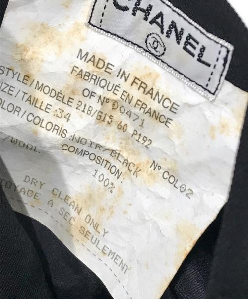 CHANEL（シャネル）CHANEL (シャネル) 金釦 ウールスカート ブラック サイズ:34の古着・服飾アイテム