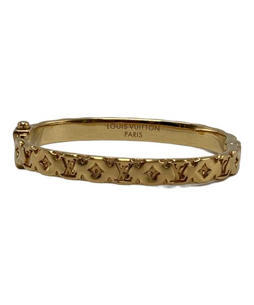 LOUIS VUITTON（ルイ ヴィトン）LOUIS VUITTON (ルイ ヴィトン) ブラスレ・リジッドピローナノグラム バングル M00779 ゴールドの古着・服飾アイテム