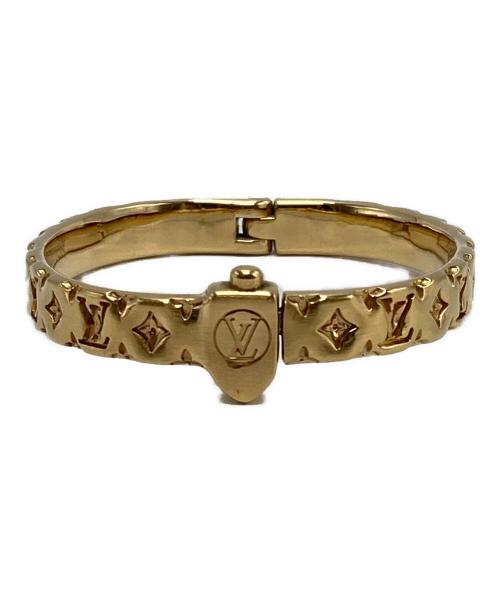 LOUIS VUITTON（ルイ ヴィトン）LOUIS VUITTON (ルイ ヴィトン) ブラスレ・リジッドピローナノグラム バングル M00779 ゴールドの古着・服飾アイテム