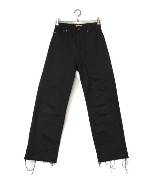 YANUK（ヤヌーク）YANUK (ヤヌーク) IENA (イエナ) 別注カットオフデニムパンツ 57113507  IENA別注 ブラック サイズ:W25の古着・服飾アイテム