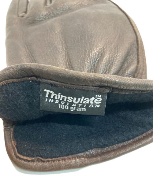SULLIVAN GLOVE（サリバングローブ）SULLIVAN GLOVE (サリバングローブ) レザーグローブ ブラウンの古着・服飾アイテム