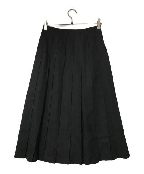 BLUE LABEL CRESTBRIDGE（ブルーレーベルクレストブリッジ）BLUE LABEL CRESTBRIDGE (ブルーレーベルクレストブリッジ) チェックプリーツラップスカート 55S37-237-16 ブラック×レッド サイズ:38の古着・服飾アイテム