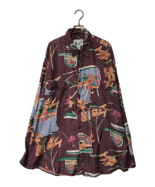 GOOUCH（グーチ）GOOUCH (グーチ) シルク総柄シャツ 90ｓ パープル サイズ:XLの古着・服飾アイテム