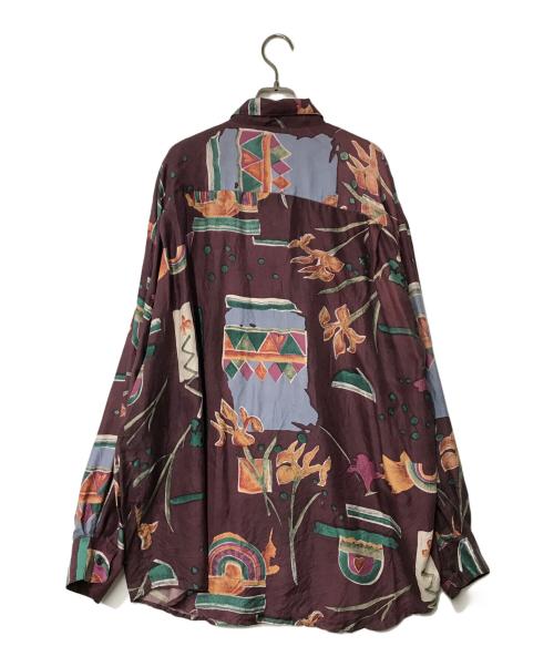 GOOUCH（グーチ）GOOUCH (グーチ) シルク総柄シャツ 90ｓ パープル サイズ:XLの古着・服飾アイテム