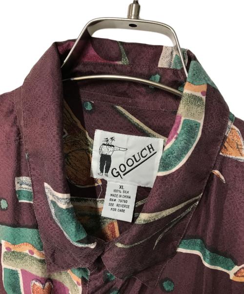 GOOUCH（グーチ）GOOUCH (グーチ) シルク総柄シャツ 90ｓ パープル サイズ:XLの古着・服飾アイテム