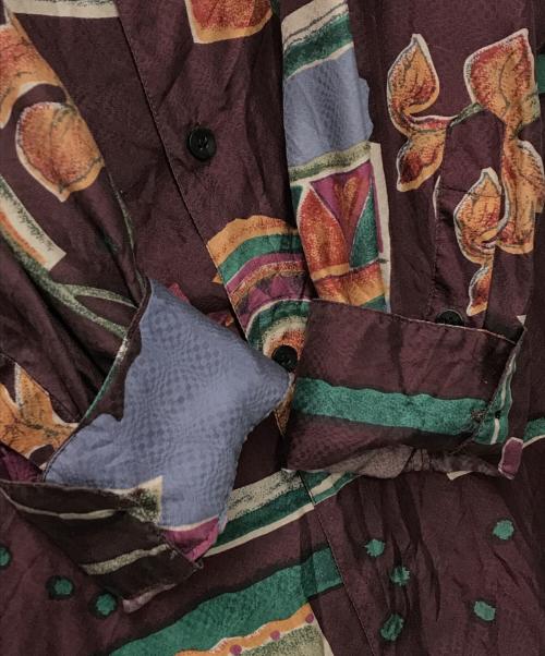 GOOUCH（グーチ）GOOUCH (グーチ) シルク総柄シャツ 90ｓ パープル サイズ:XLの古着・服飾アイテム