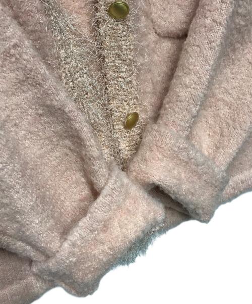 NOLLEY'S（ノーリーズ）NOLLEY'S (ノーリース) 《手洗い可能》ラメフワフワジャケット ピンク サイズ:38の古着・服飾アイテム