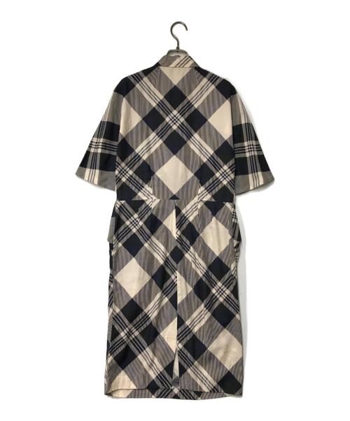 DRIES VAN NOTEN（ドリスヴァンノッテン）DRIES VAN NOTEN (ドリスヴァンノッテン) チェックシャツワンピース ベージュ サイズ:36の古着・服飾アイテム