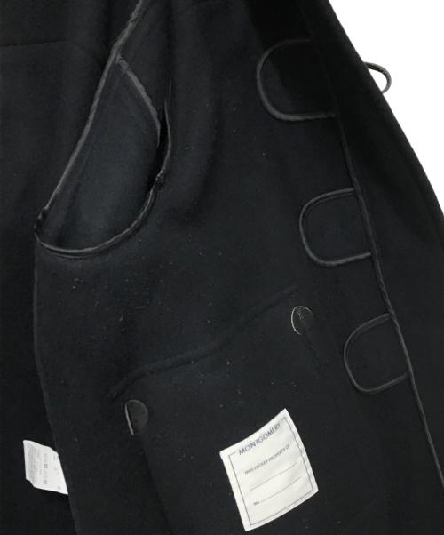 MONTGOMERY（モンゴメリー）MONTGOMERY (モンゴメリー) スーパー140's ウールパイルメルトン ダッフルコート ブラック サイズ:2の古着・服飾アイテム