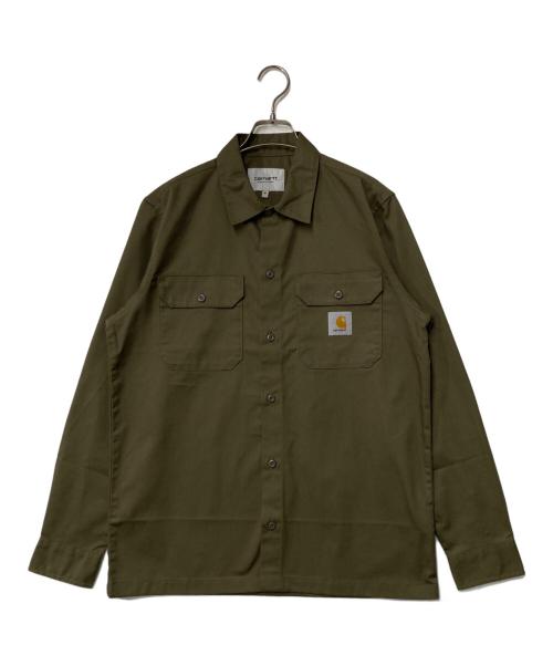 CarHartt（カーハート）CarHartt (カーハート) L/S MASTER Shirt/ロングスリーブマスターシャツ カーキ サイズ:Mの古着・服飾アイテム