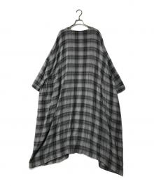 ichi（イチ）の古着「チェックウールワンピース」｜グレー