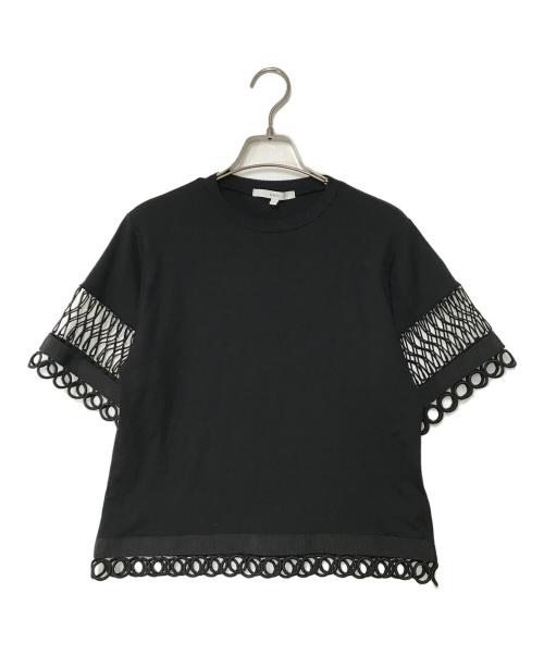 UN3D.（アンスリード）UN3D. (アンスリード) レースＴシャツ ブラック サイズ:FREEの古着・服飾アイテム