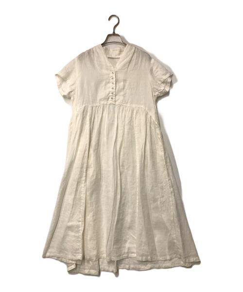 nest Robe（ネストローブ）nest Robe (ネストローブ) リネンワンピース ホワイト サイズ:FREEの古着・服飾アイテム