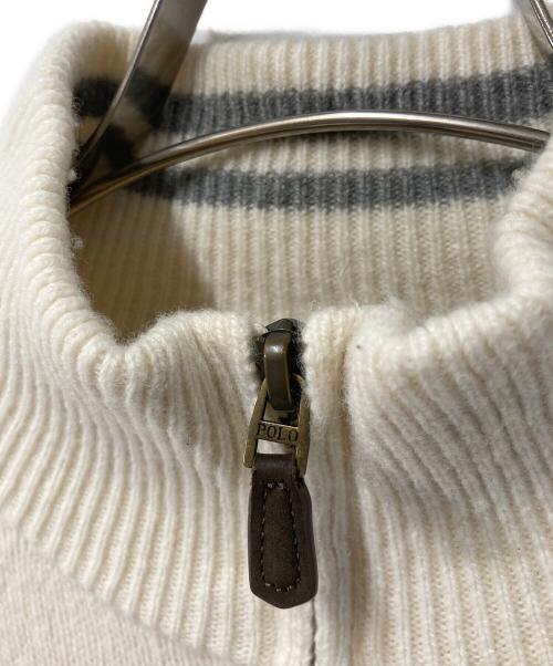 POLO RALPH LAUREN（ポロ・ラルフローレン）POLO RALPH LAUREN (ポロ・ラルフローレン) カシミヤ混ハーフジップニット アイボリー サイズ:Ⅿの古着・服飾アイテム