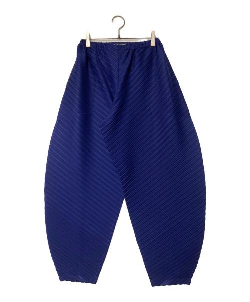 PLEATS PLEASE（プリーツプリーズ）PLEATS PLEASE (プリーツプリーズ) プリーツバルーンワイドパンツ PP51-JF801 ネイビー サイズ:3の古着・服飾アイテム