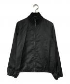 tricot COMME des GARCONSトリココムデギャルソン）の古着「リブハイネックブルゾン TJ-100070 AD1999」｜ブラック