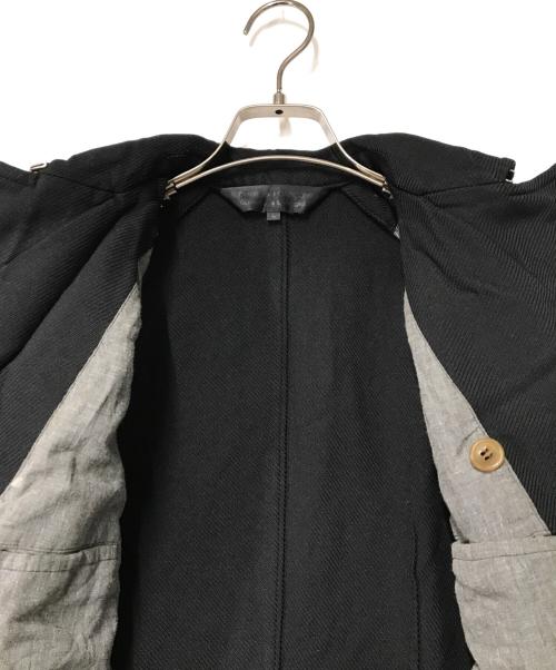 COMME des GARCONS COMME des GARCONS（コムデギャルソン コムデギャルソン）COMME des GARCONS COMME des GARCONS (コムデギャルソン コムデギャルソン) ポリ縮絨 スパンコール ダブルライダースジャケット RP-J014 AD2005 ブラック サイズ:Lの古着・服飾アイテム