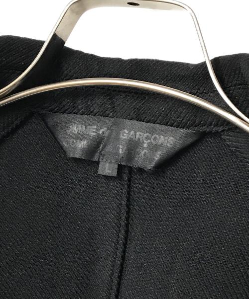 COMME des GARCONS COMME des GARCONS（コムデギャルソン コムデギャルソン）COMME des GARCONS COMME des GARCONS (コムデギャルソン コムデギャルソン) ポリ縮絨 スパンコール ダブルライダースジャケット RP-J014 AD2005 ブラック サイズ:Lの古着・服飾アイテム
