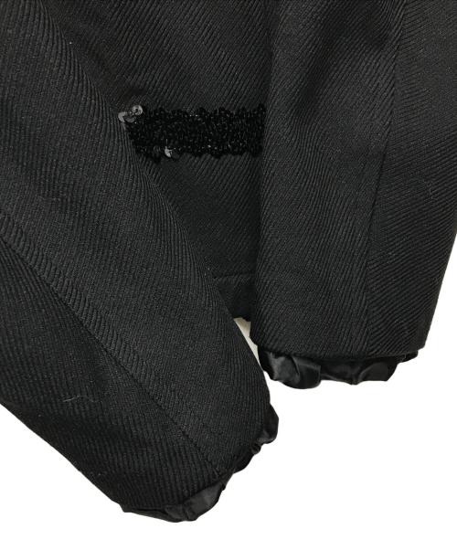COMME des GARCONS COMME des GARCONS（コムデギャルソン コムデギャルソン）COMME des GARCONS COMME des GARCONS (コムデギャルソン コムデギャルソン) ポリ縮絨 スパンコール ダブルライダースジャケット RP-J014 AD2005 ブラック サイズ:Lの古着・服飾アイテム