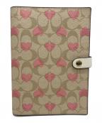 COACHコーチ）の古着「シグネチャー キャンバス・ハート プリント CP378」｜ベージュ