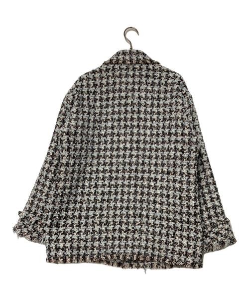 BACCA（バッカ）BACCA (バッカ) ハウンドトゥースツイード ワーカーズジャケット 35-08-24-08303 ブルー サイズ:36の古着・服飾アイテム