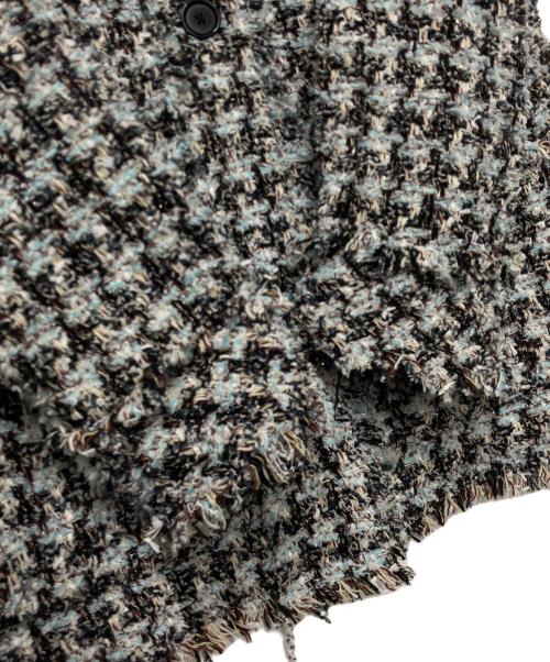 BACCA（バッカ）BACCA (バッカ) ハウンドトゥースツイード ワーカーズジャケット 35-08-24-08303 ブルー サイズ:36の古着・服飾アイテム