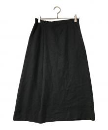 evam eva（エヴァムエヴァ）の古着「wool wrap skirt」｜ブラック